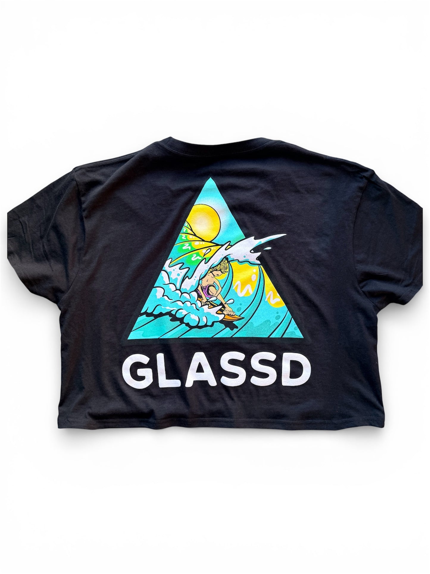 Glassd Barrel Vision Crop Tee - Black