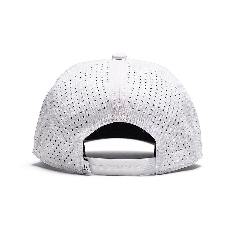 GLASSD Apex White Cutback Hat | 5-Panel Surf Lifestyle Fit
