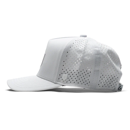 GLASSD Apex White Cutback Hat | 5-Panel Surf Lifestyle Fit