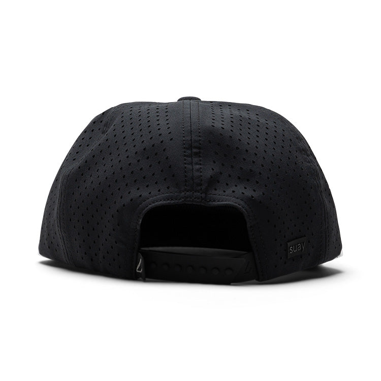 Men's Black Hats | GLASSD Drift Black Barrel Hat with Rope Brim