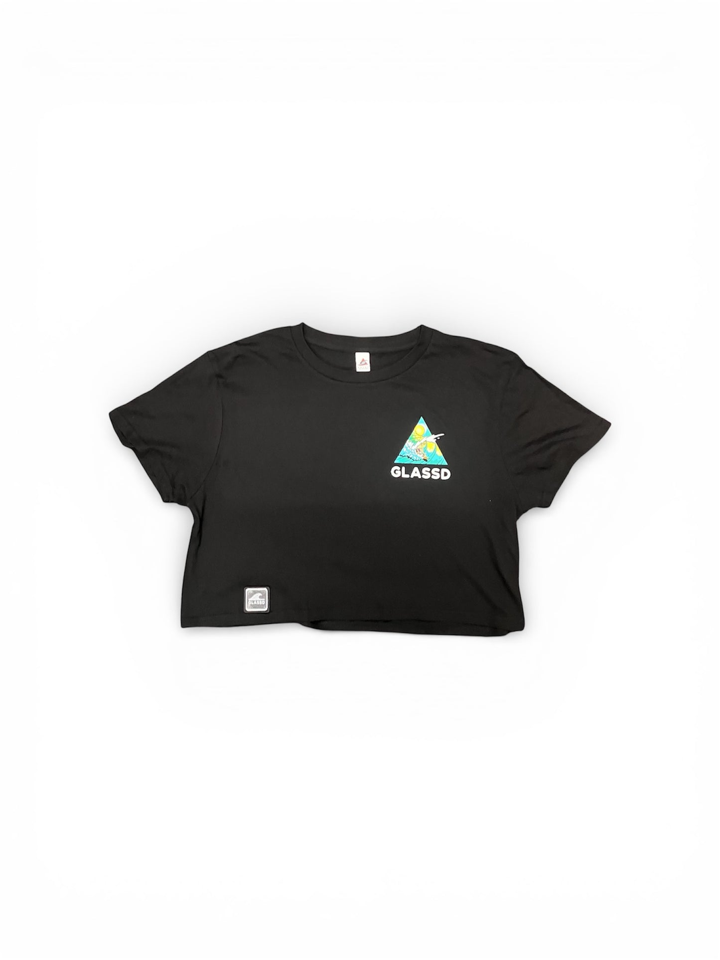 Glassd Barrel Vision Crop Tee - Black