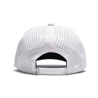GLASSD Apex White Cutback Hat | 5-Panel Surf Lifestyle Fit