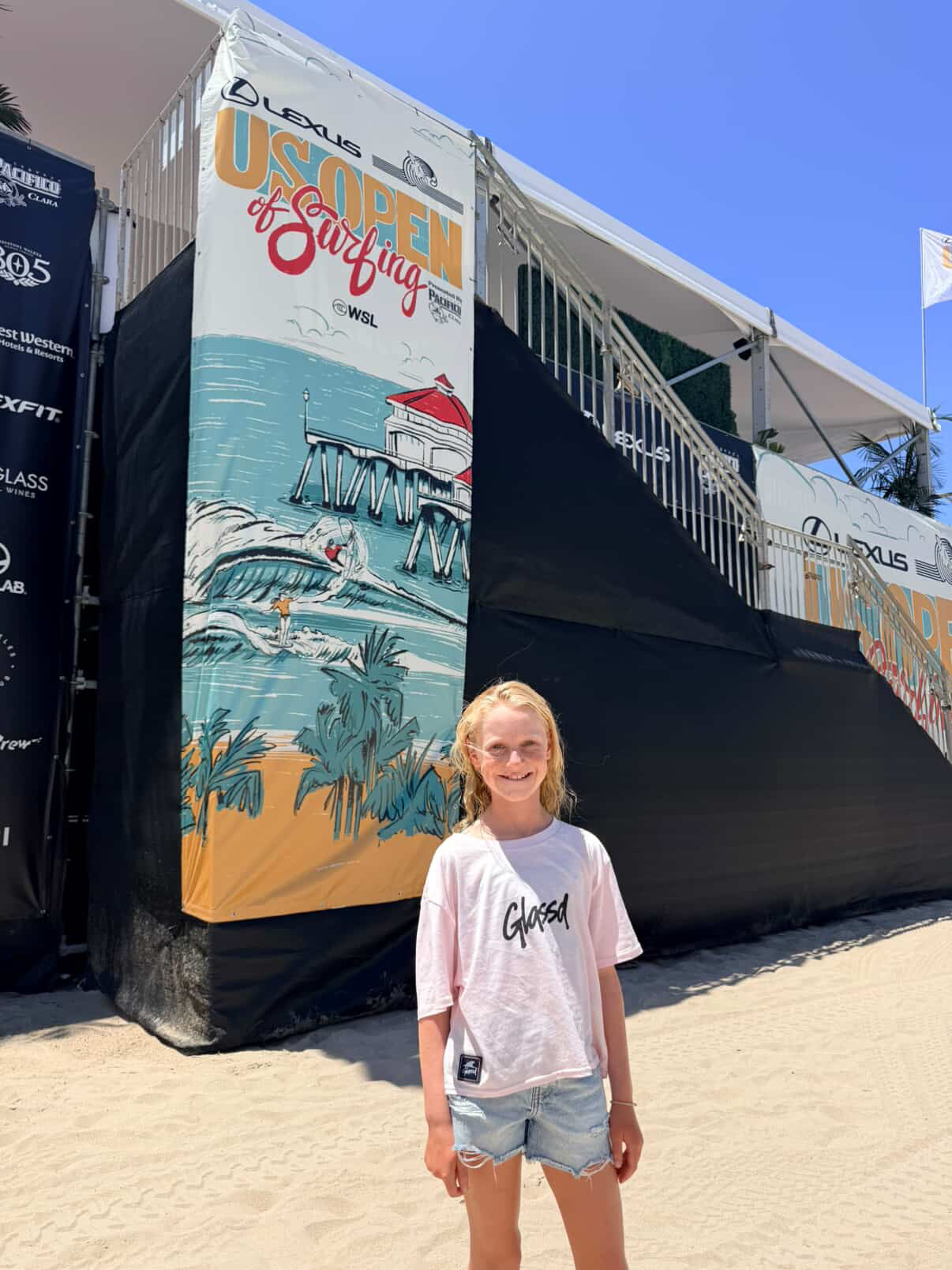 Glassd Daily Crop Tee at the US Open of Surfing
